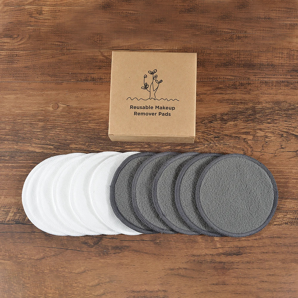Reusable Bamboo Cotton Makeup Remover Pads – 10 Pack