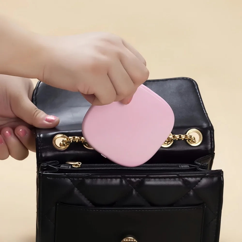 Handheld Folding Makeup Mirror with LED Light