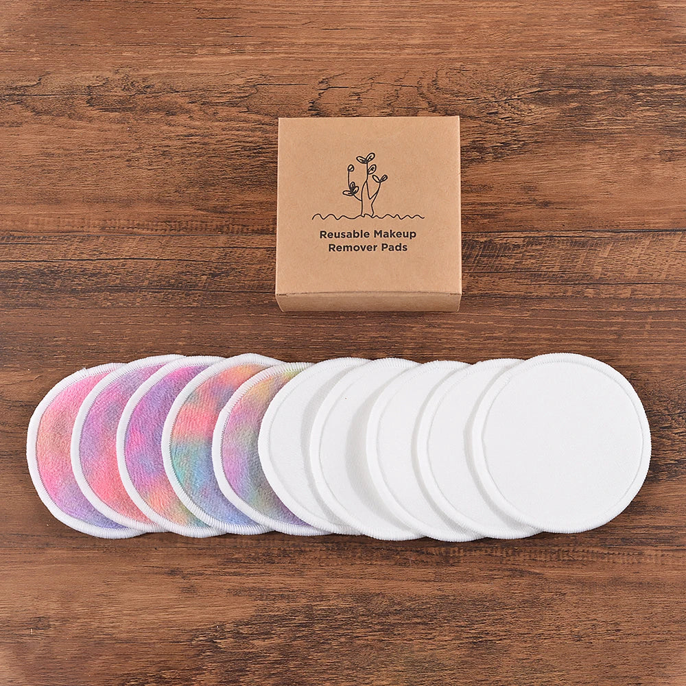 Reusable Bamboo Cotton Makeup Remover Pads – 10 Pack
