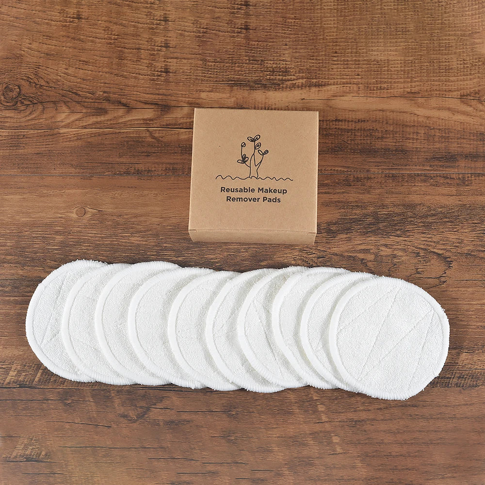 Reusable Bamboo Cotton Makeup Remover Pads – 10 Pack