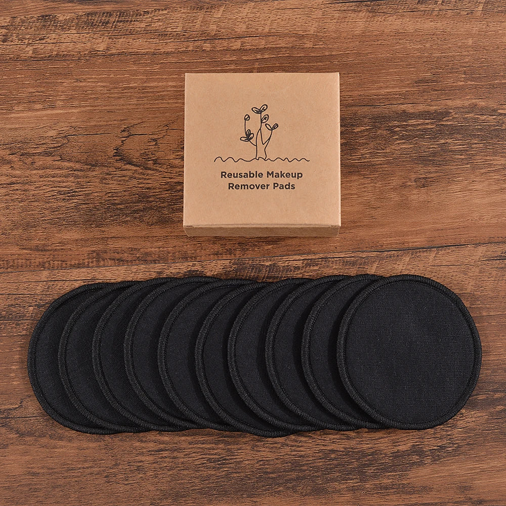 Reusable Bamboo Cotton Makeup Remover Pads – 10 Pack