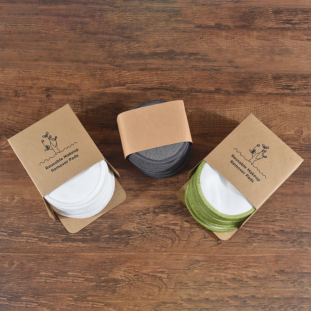 Reusable Bamboo Cotton Makeup Remover Pads – 10 Pack