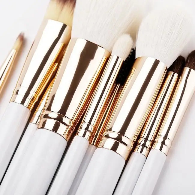 Wool Makeup Brush Set – 10 Piece Full Face Kit