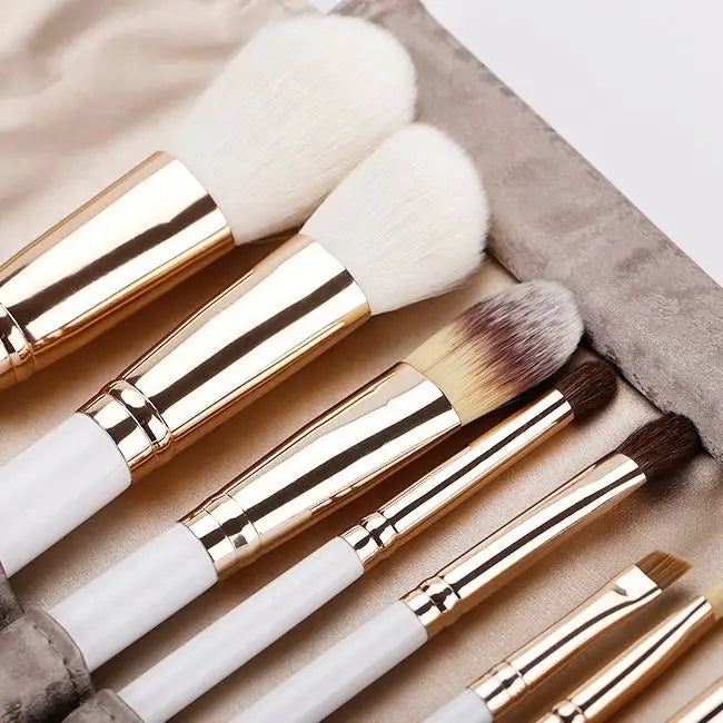 Wool Makeup Brush Set – 10 Piece Full Face Kit