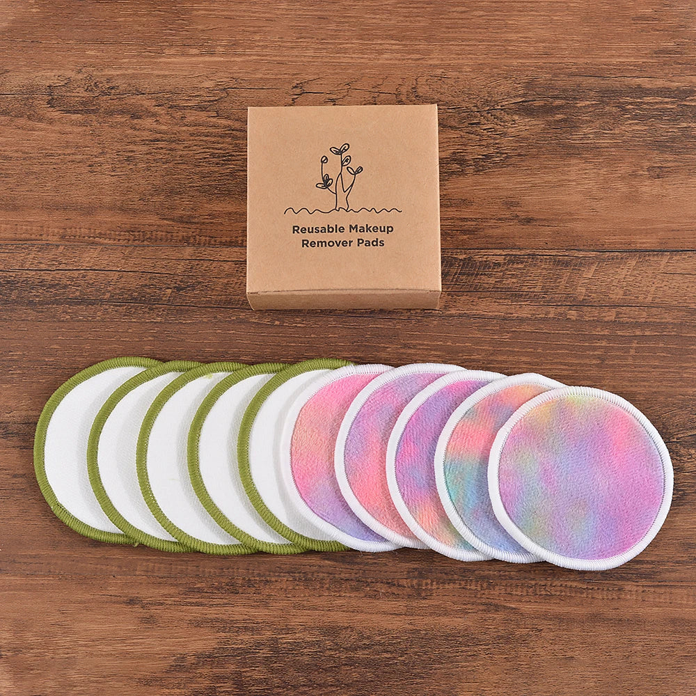 Reusable Bamboo Cotton Makeup Remover Pads – 10 Pack