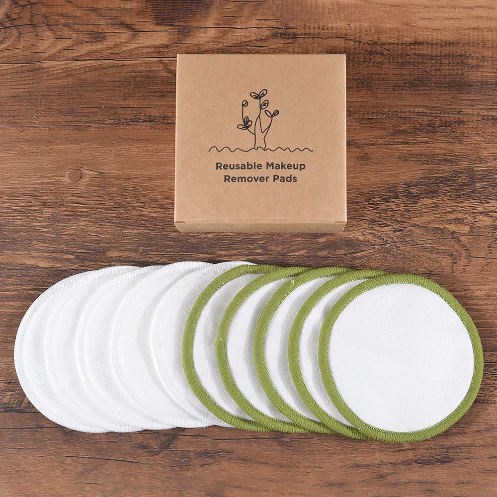 Reusable Bamboo Cotton Makeup Remover Pads – 10 Pack